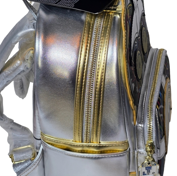 Loungefly star wars c-3po glow in dark mini backpack nwt - Picture 5 of 9